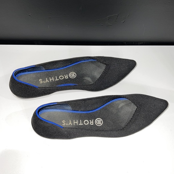 Rothy’s Black Solid The Point Flats - Picture 3 of 9